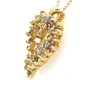 Estate Diamond Heart Necklace