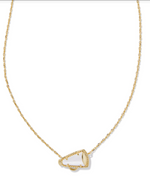 Cheer Gold Plated White MOP Short Pendant Necklace by Kendra Scott