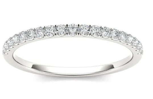 14K White Gold 0.35cttw VS2 G Diamond Wedding Band by DFU