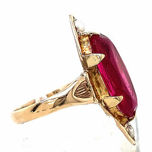 Estate Simulated Ruby Ring