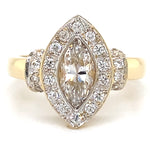 Estate CZ Marquise Ring