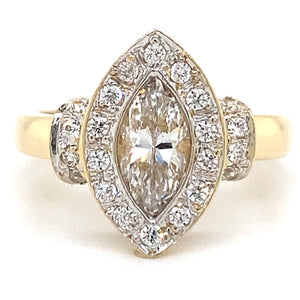 Estate CZ Marquise Ring