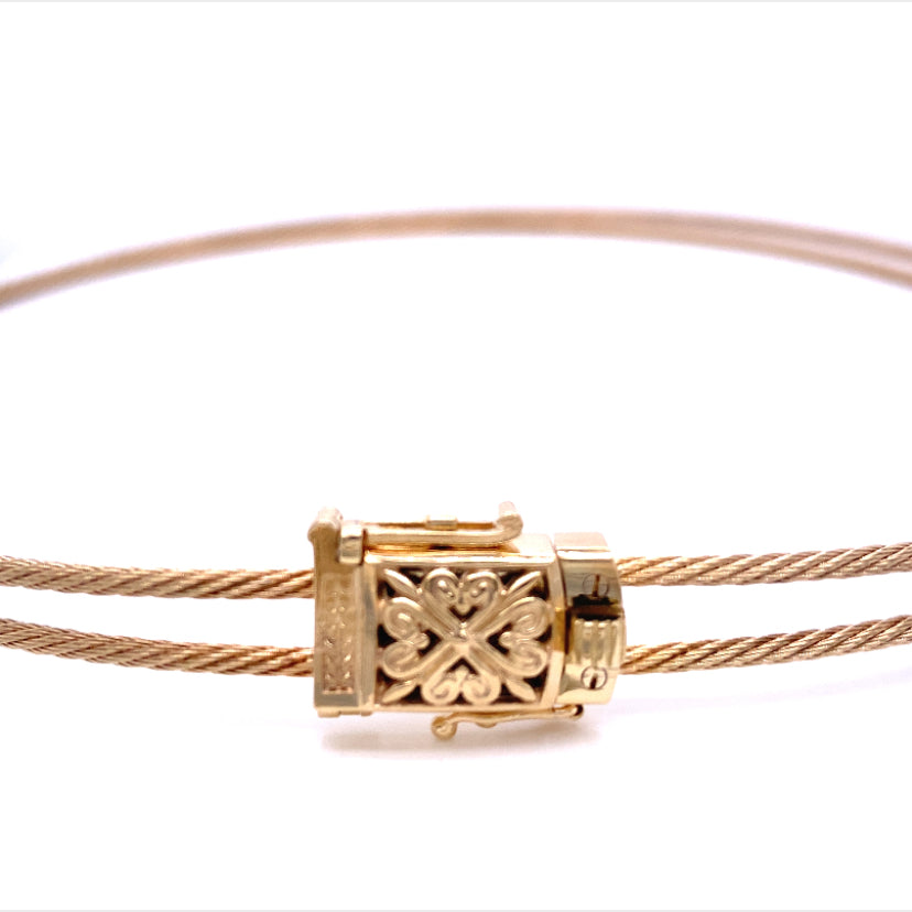 Estate Double Cable Slide Necklace