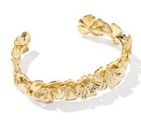 Cailey Flower Gold Plated Cuff Bracelet M/L by Kendra Scott