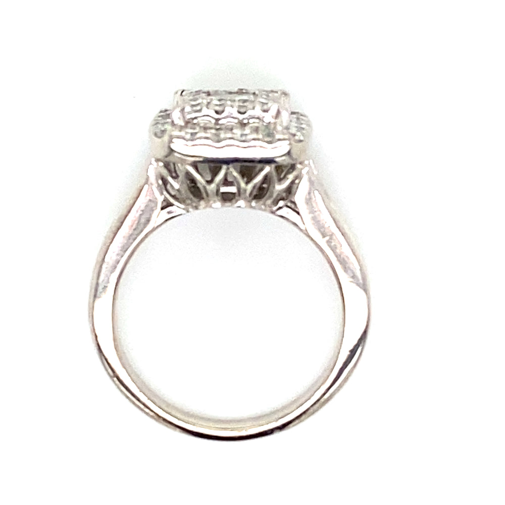 Estate 2.01cttw Diamond Double Halo Ring