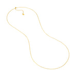 14K Yellow Gold 1.1mm D/C Cable Chain with Slider Bead 26"