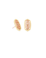Ellie Rose Gold & Gold Plated Filigree Earrings by Kendra Scott