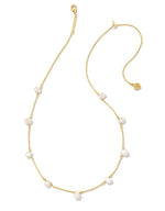 Leighton Gold Plated Necklaces with White Pearls by Kendra Scott