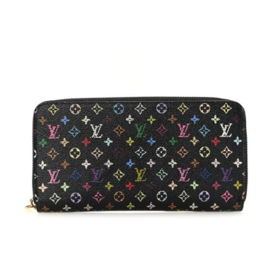 PREOWNED Louis Vuitton Zippy Black Multicolor Wallet