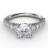 White Gold Semi Mount Ring