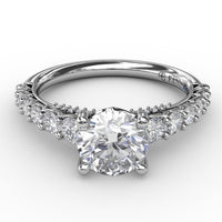 White Gold Semi Mount Ring