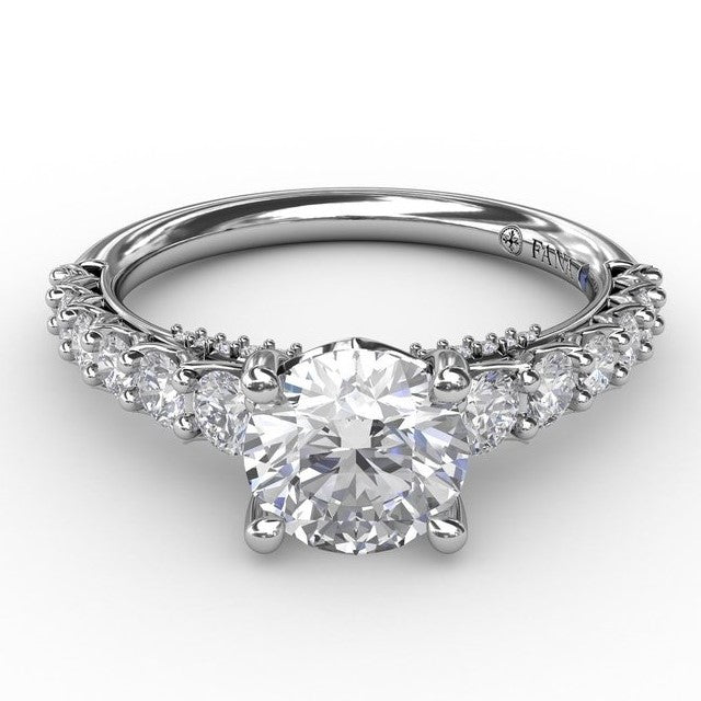 White Gold Semi Mount Ring