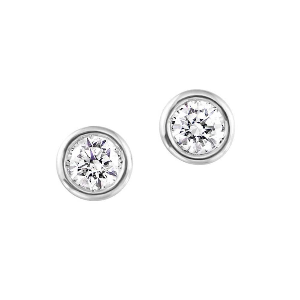 14K White Gold 0.25cttw H/I SI Diamond Earrings