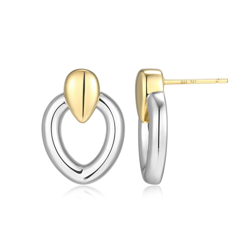 Celeste Harmony Two-Tone Earrings