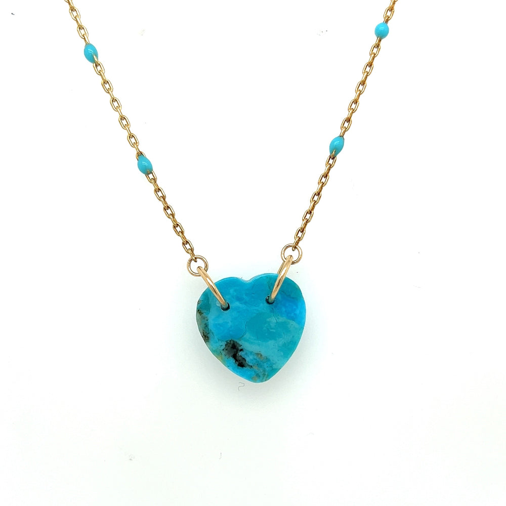 Turquoise Heart Necklace by Dee Berkley