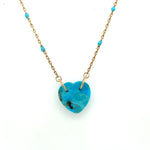 Turquoise Heart Necklace by Dee Berkley