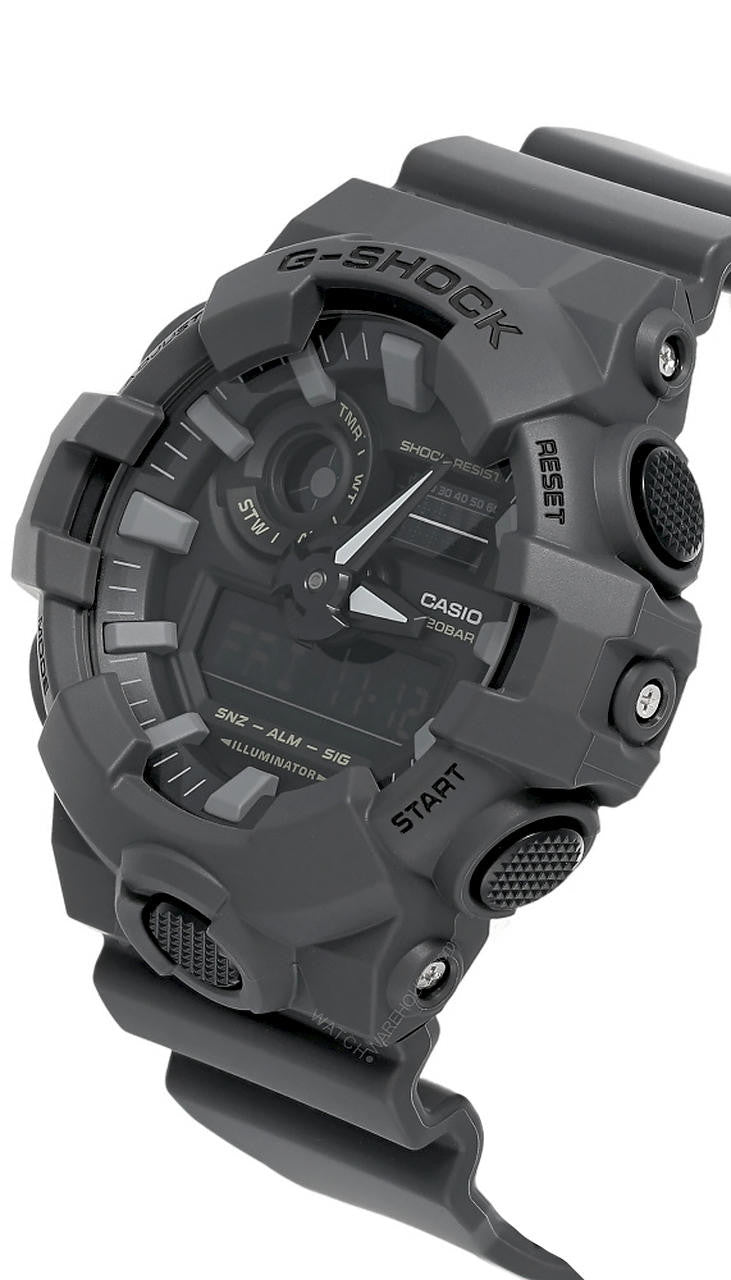 Resin Gray, LED Light, 1/1000 Stopwatch, 200M Water Resistant Watch by G-Shock