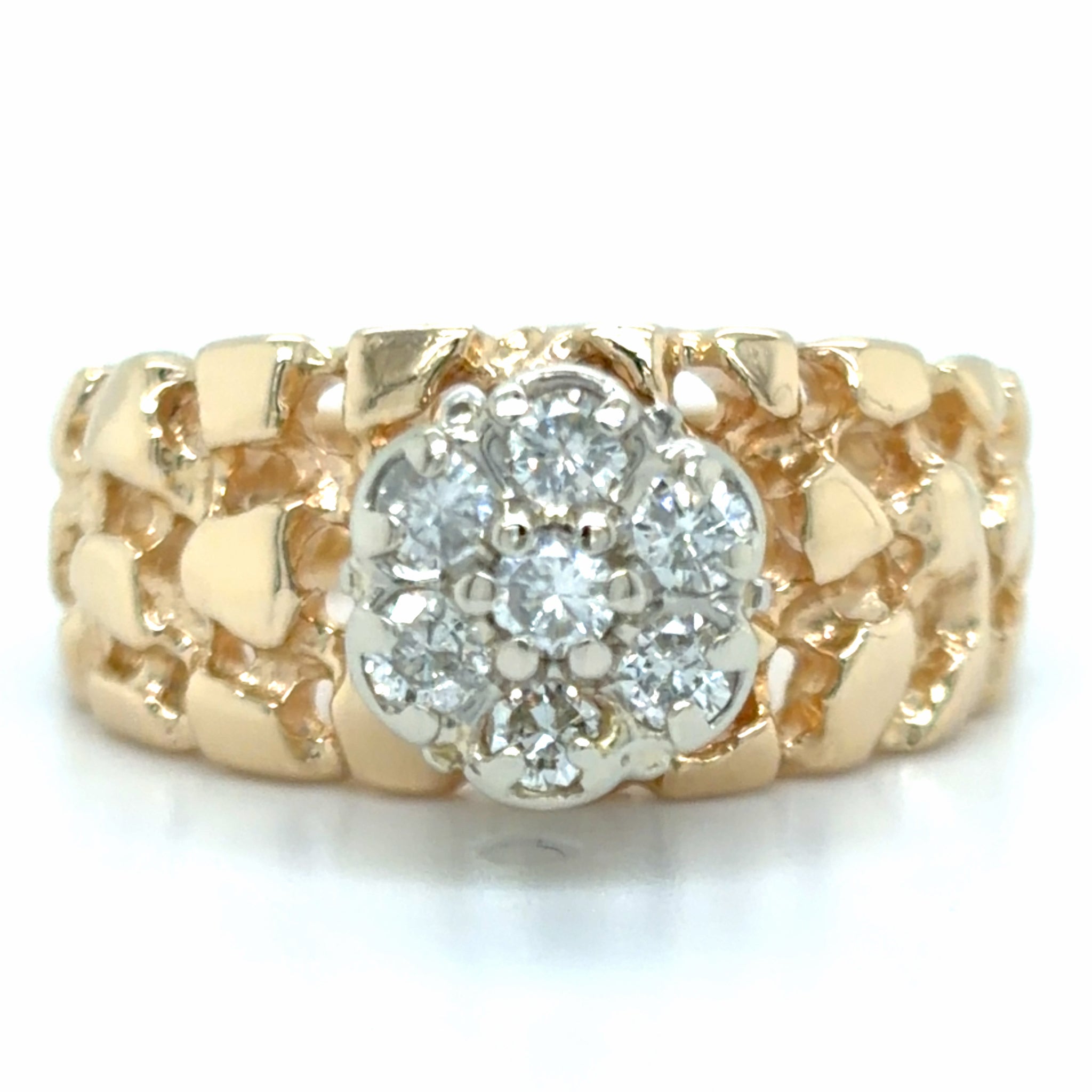 Estate Diamond Cluster Nugget Ring