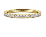 14K Yellow Gold 0.21cttw SI2 G-H Diamond Matching Wedding Band by Gabriel