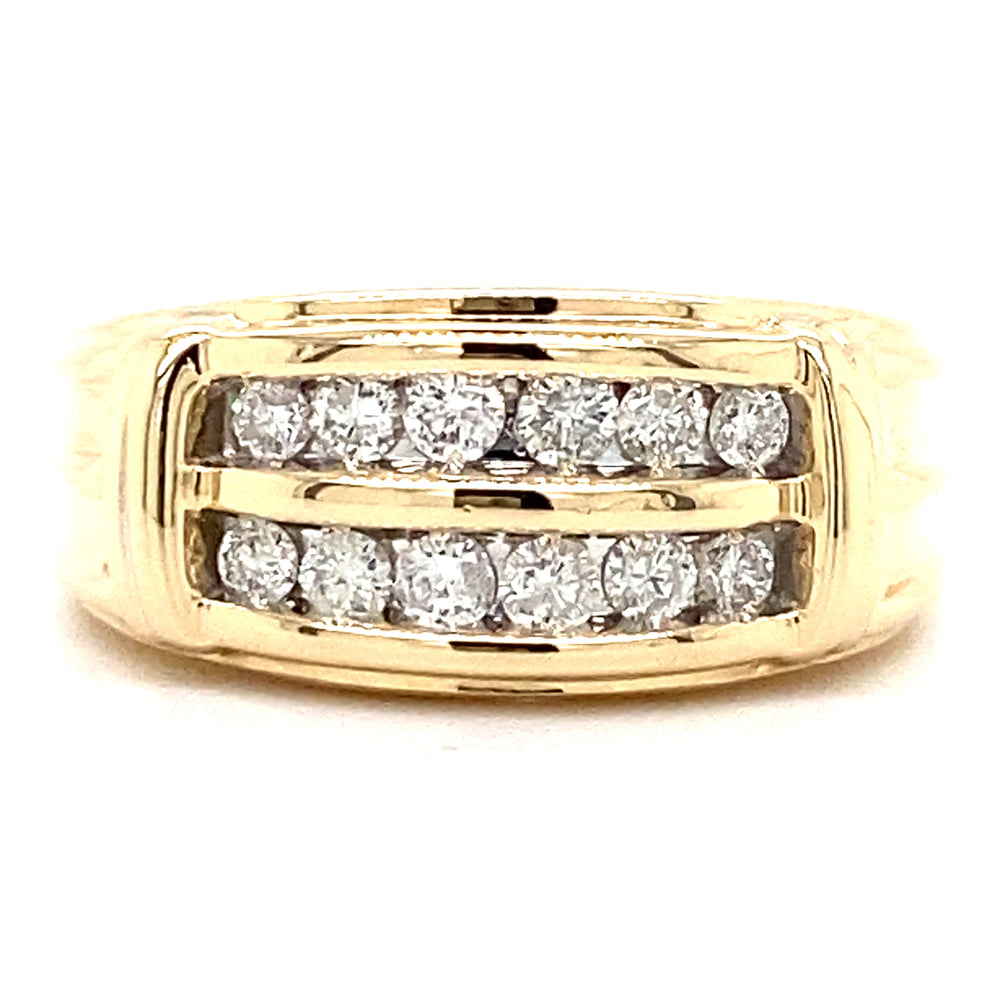 Estate Double Row Diamond Band