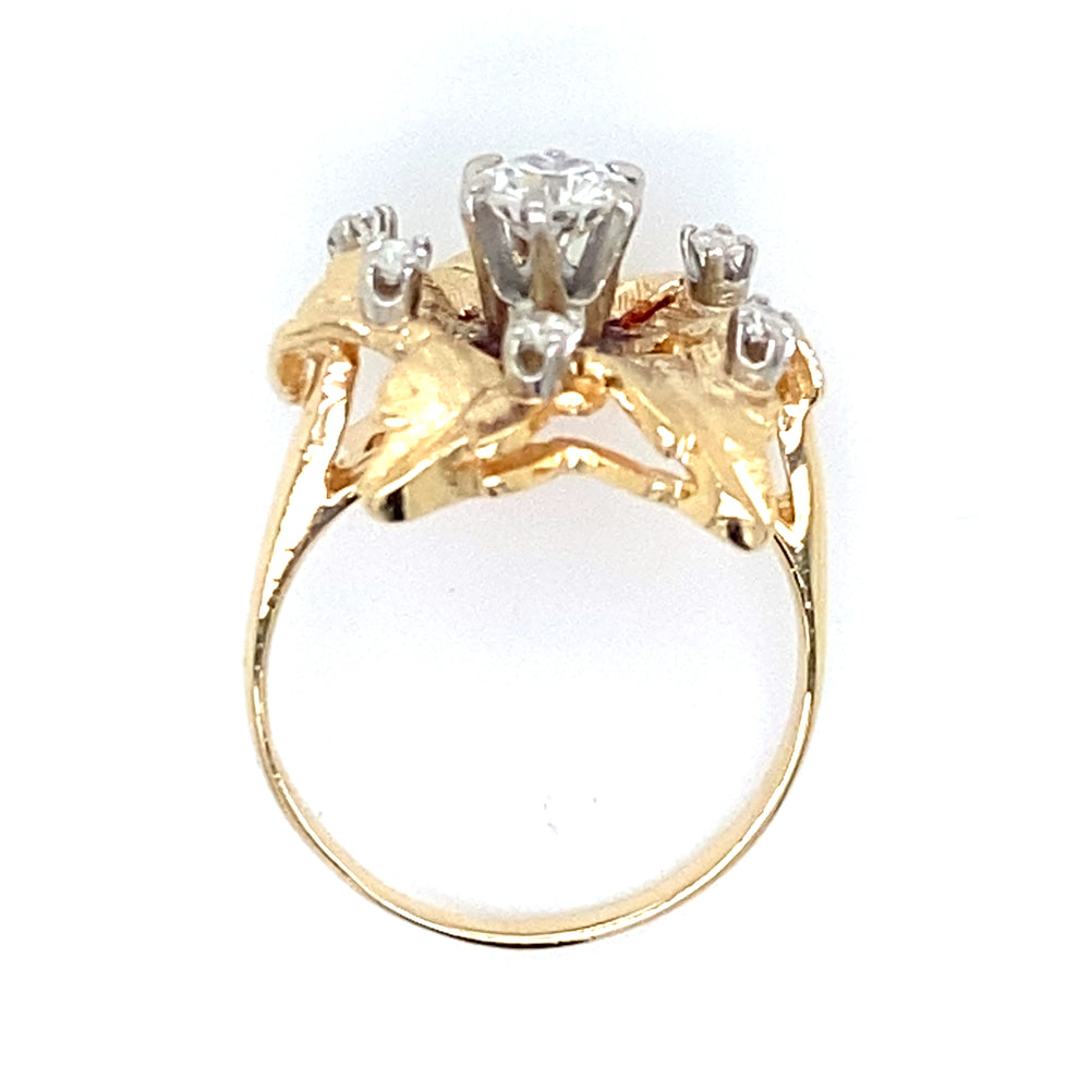 Estate Leaf Cocktail Ring