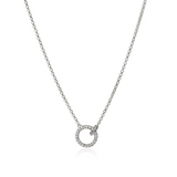 JH Essentials Silver Diamond Pave Interlinking Necklace by John Hardy