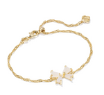 Blair Gold Plated Iridescent Drusy Bow Small Delicate Chain Bracelet by Kendra Scott