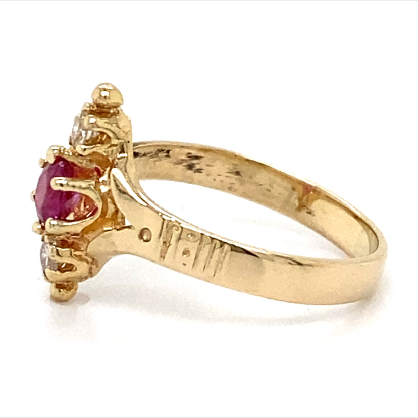 Estate Ruby and Diamond Ring