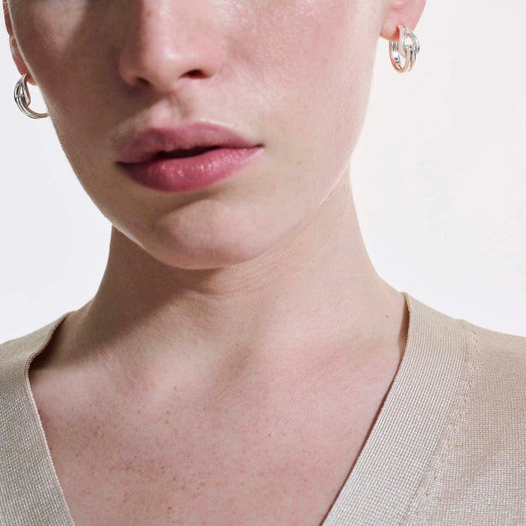 Surf Sterling Silver Small Hoop Earrings by John Hardy