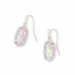 Lee Silver Plated Drop Earrings in Dichroic Glass by Kendra Scott