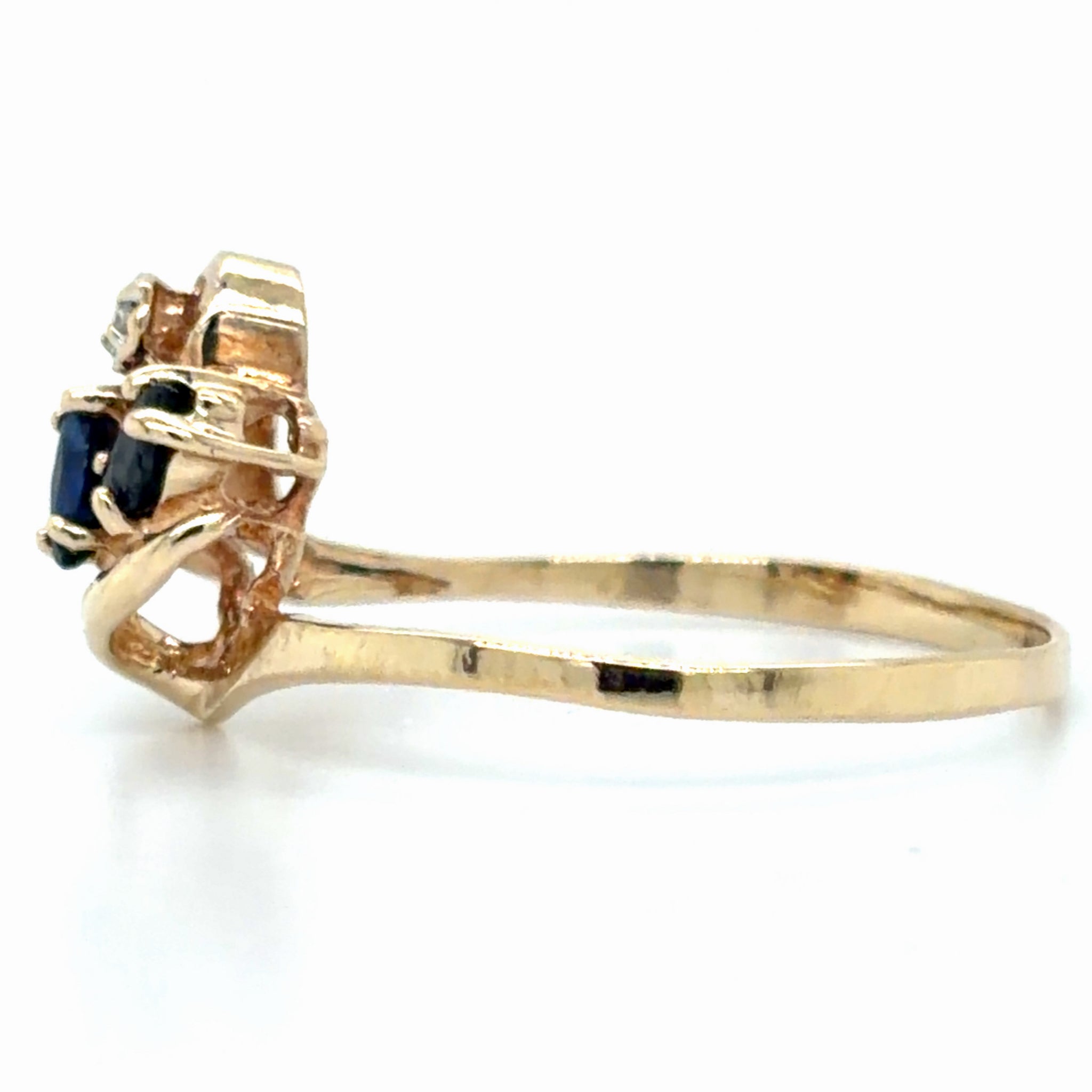 Estate Blue Sapphire Bypass Ring