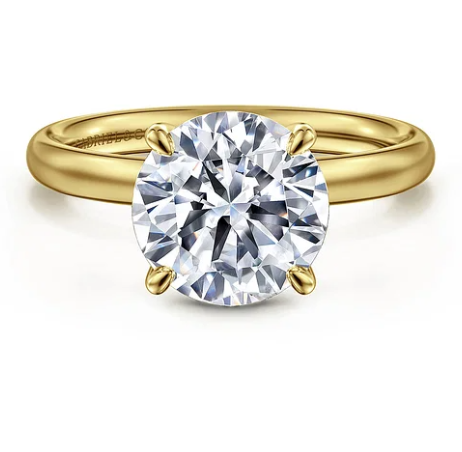 Yellow Gold Semi-Mount Engagement Ring