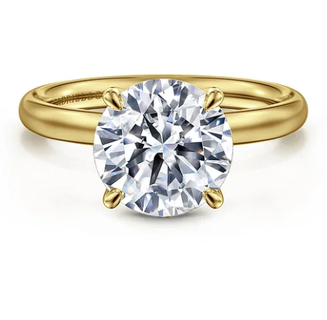 14K Yellow Gold Semi-Mount Engagement Ring by Gabriel