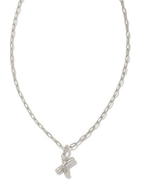 Crystal Letter X Silver White CZ Short Pendant Necklace by Kendra Scott