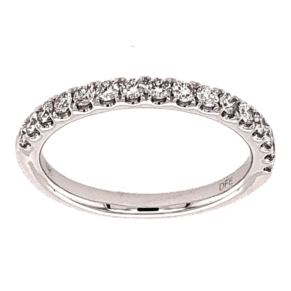 14K White Gold 0.53cttw VS2 G Diamond Wedding Band by DFU