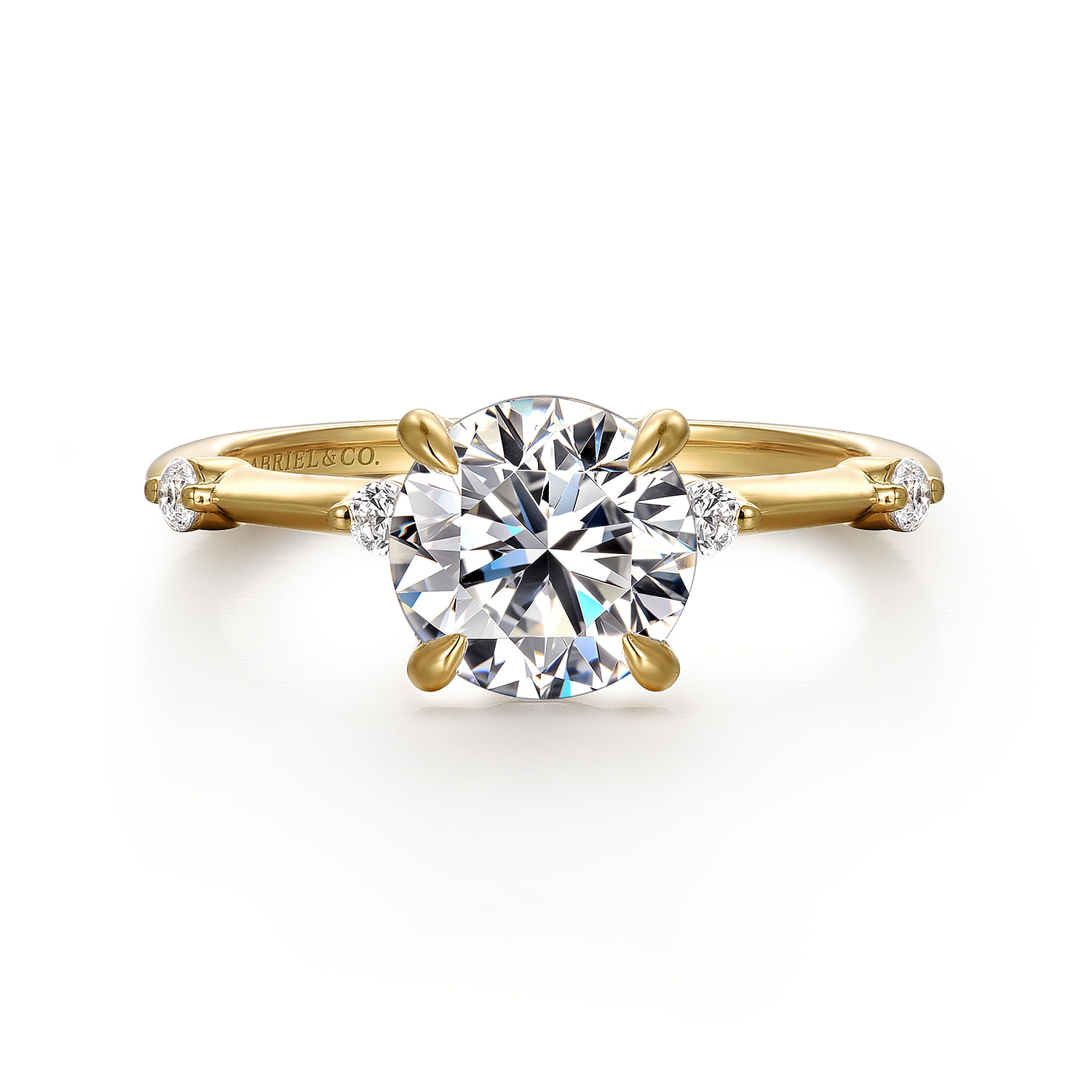 Yellow Gold Diamond Semi-Mount Engagement Ring