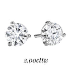 Hearts on Fire 2.01cttw I/J VS-SI Martini Prong Diamond Stud Earrings