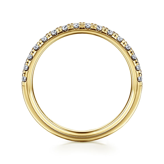 14K Yellow Gold Diamond Wedding Band