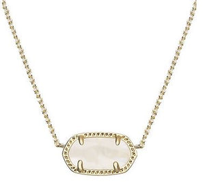 Elisa Gold Plated Necklace in Ivory Mother of Pearl by Kendra Scott