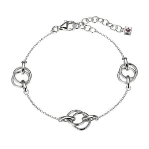 
            
                Load image into Gallery viewer, Sterling Silver Interlocking Circle Station Bracelet by Elle
            
        