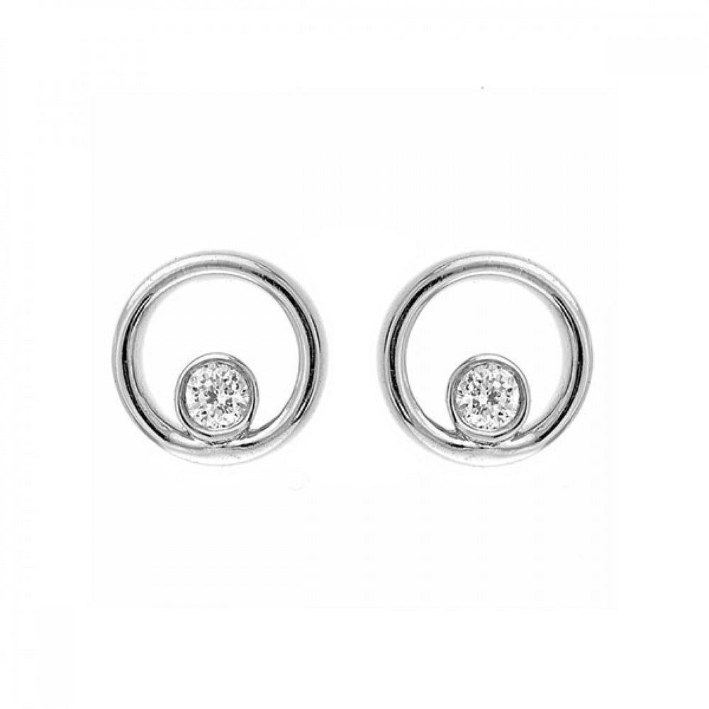 Sterling Silver 0.10cttw Diamond Earrings