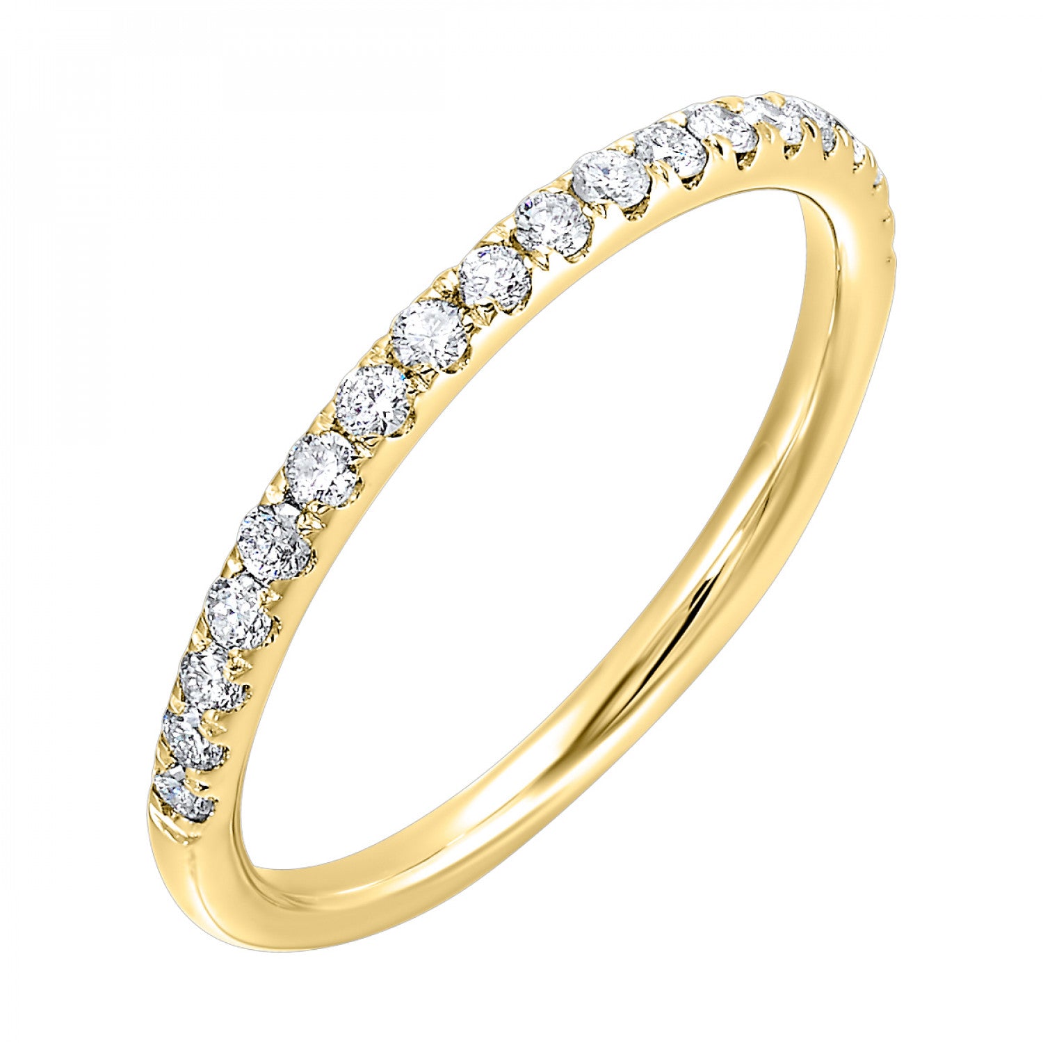 14K Yellow Gold 0.25cttw Diamond Wedding Band
