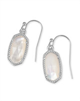 Lee Silver Plated Earrings in Ivory MOP by Kendra Scott