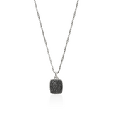 ID Silver Tag Pendant with Treated Black Sapphire by John Hardy