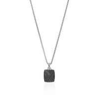 ID Silver Tag Pendant with Treated Black Sapphire by John Hardy