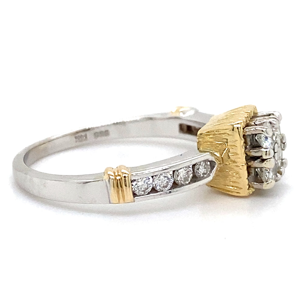 Estate Two-Tone Diamond Ring