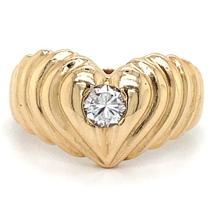 Estate Diamond Heart Ring