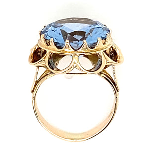 Estate Synthetic Blue Stone Ring