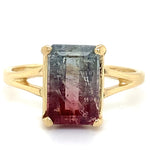 Estate Watermelon Tourmaline Ring