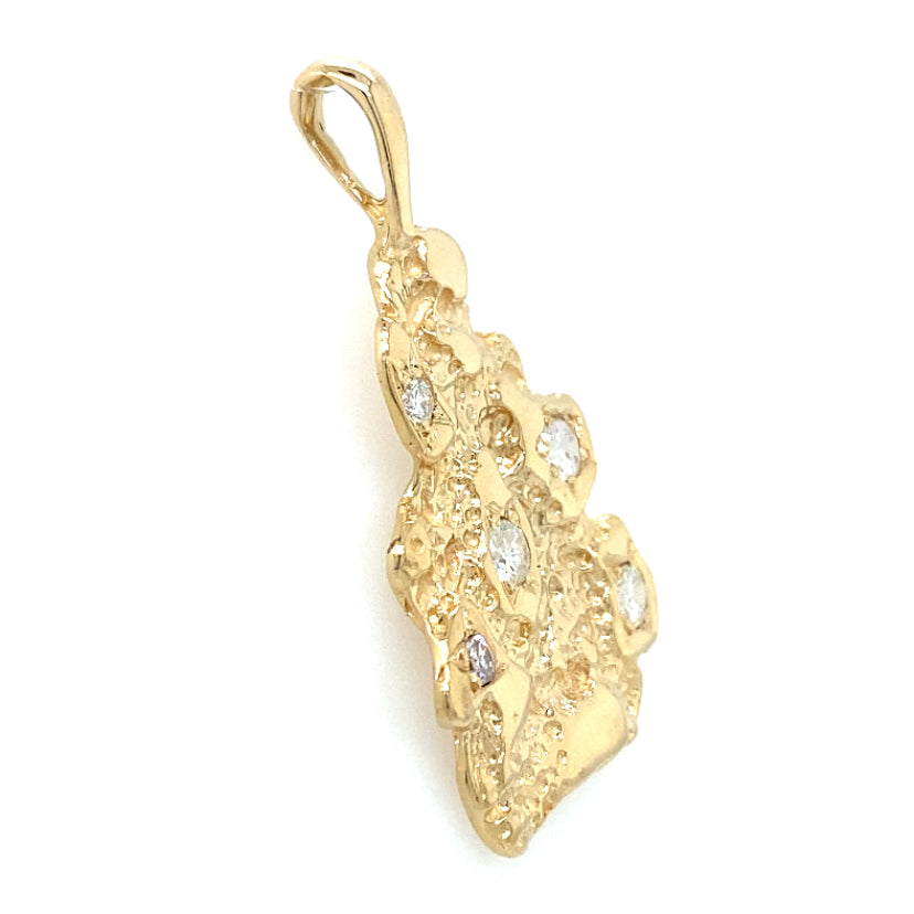 Estate Diamond Nugget Pendant